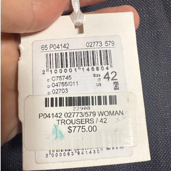 NWT Peserico Grey Linen Blend Bermuda Shorts Women’s Sz. 6 - Picture 6 of 12